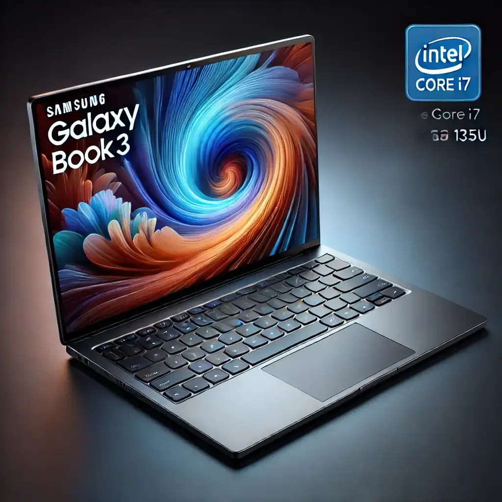 Samsung Galaxy book3 laptop with core i7 13 gen 1355u processor which comes under Best Gaming Laptop Under 70000 with i7 processor